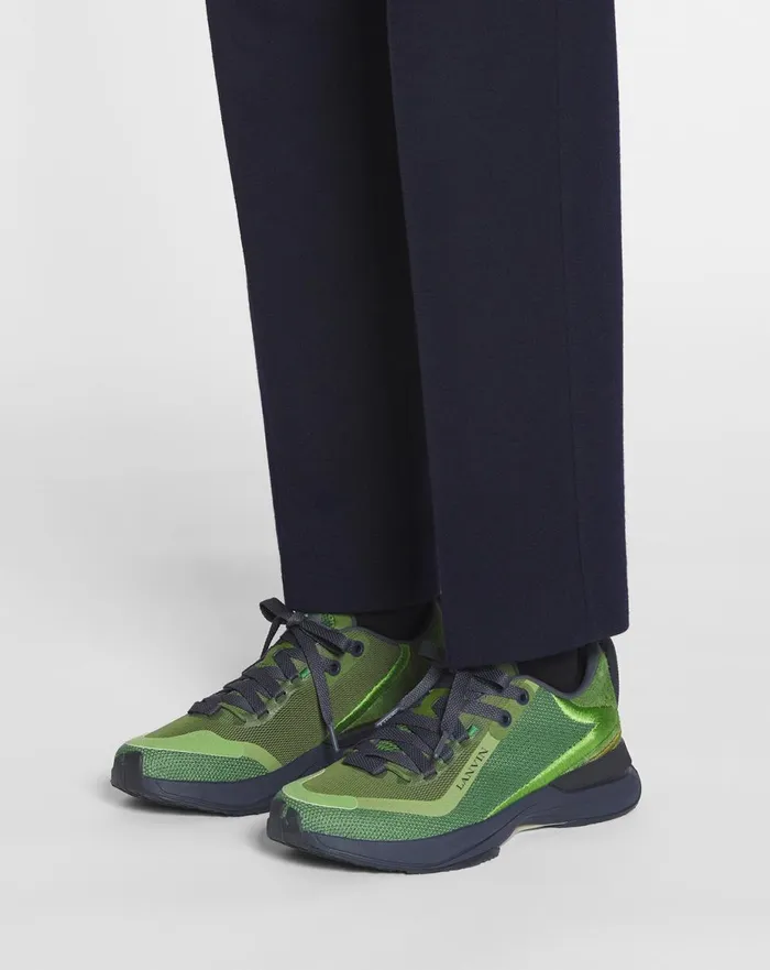 Li Mesh Sneakers Dark Greengreen Men Lanvin Sneakers