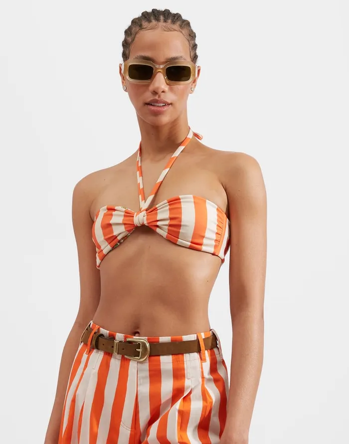 La Doublej 3Way Bandeau Top Riviera In Lycra Women Swimwear
