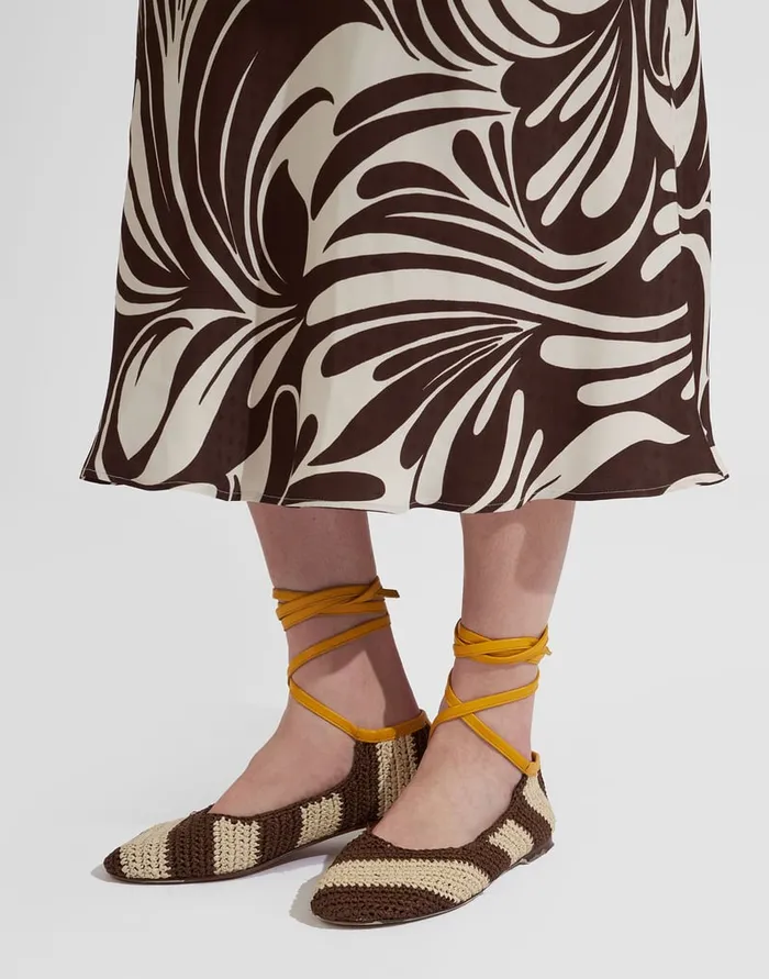 La Doublej Ballerina Flats Veneziana In Twill Women Shoes