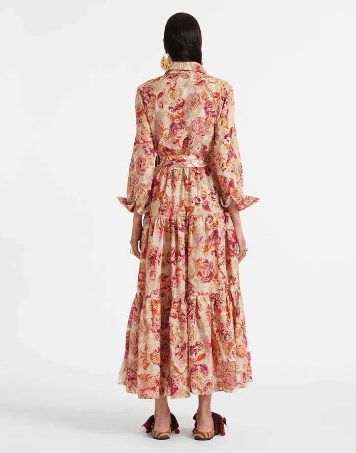 La Doublej Bellini Dress Hottie Cream In Embroidered Organza Women Dresses