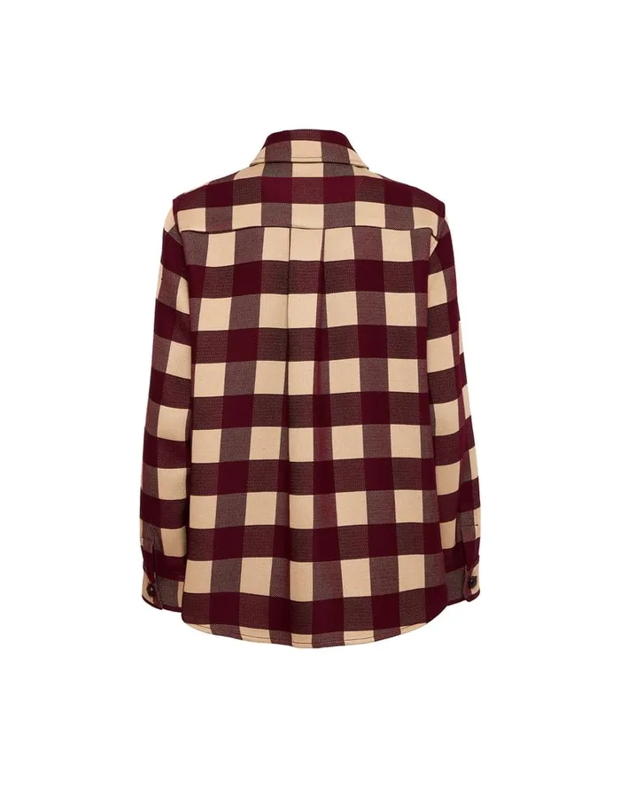 La Doublej Better Than Your Boyfriend039s Jacket Checkers Burgundy In Viscose Tailoring Women Outerwear