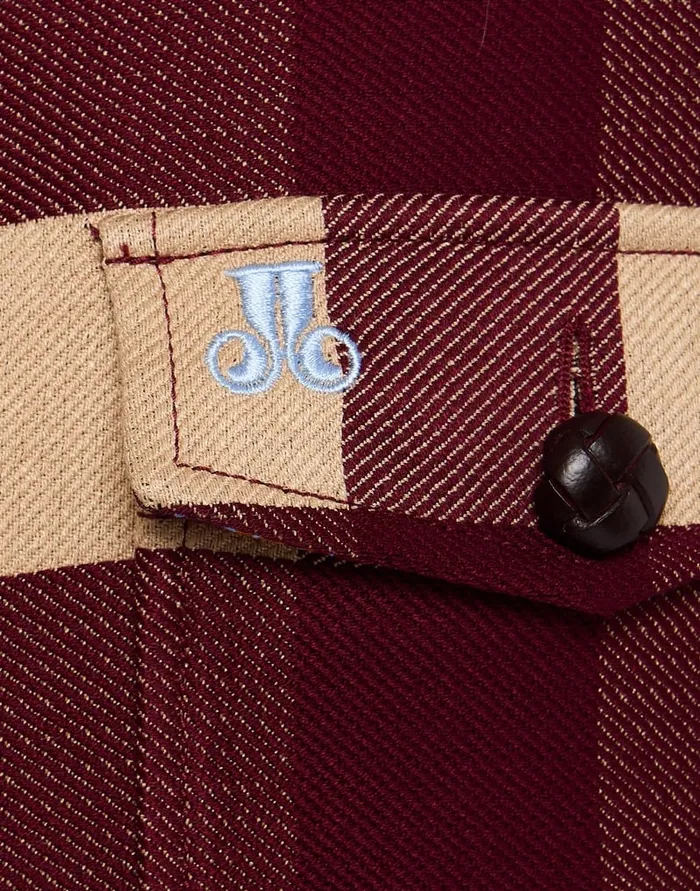 La Doublej Better Than Your Boyfriend039s Jacket Checkers Burgundy In Viscose Tailoring Women Outerwear