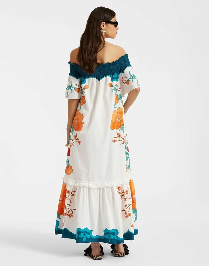 La Doublej Capalbio Dress Morpheus Place Orange In Summer Poplin Women Dresses