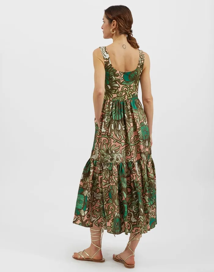 La Doublej Capri Dress Anemone Pink In Twill Silk Women Dresses