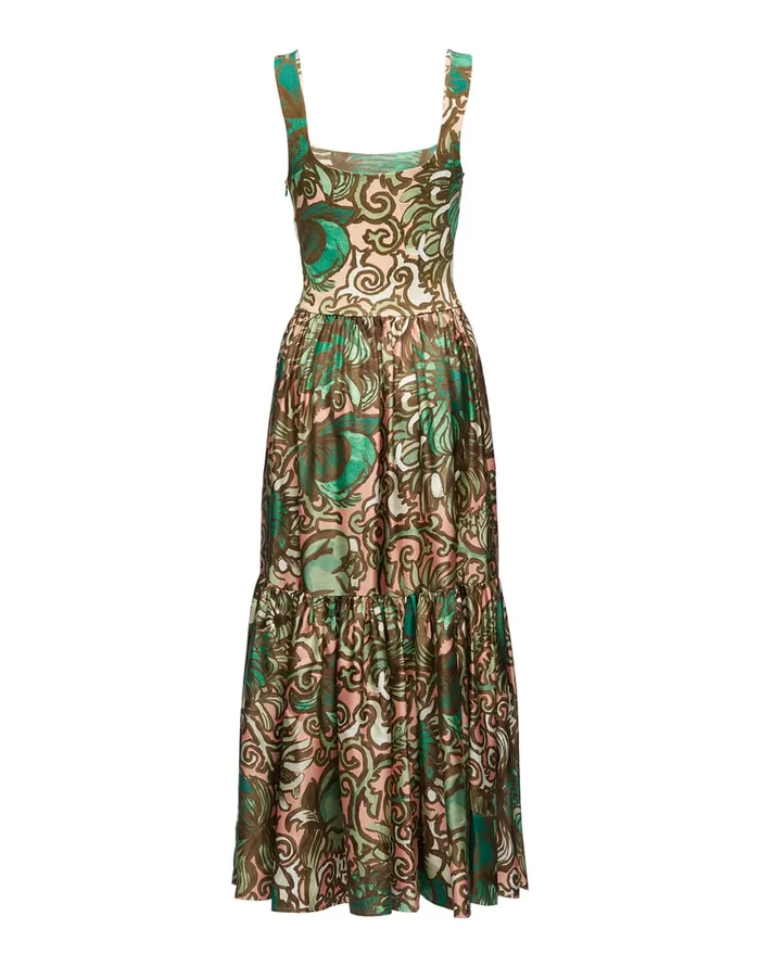 La Doublej Capri Dress Anemone Pink In Twill Silk Women Dresses