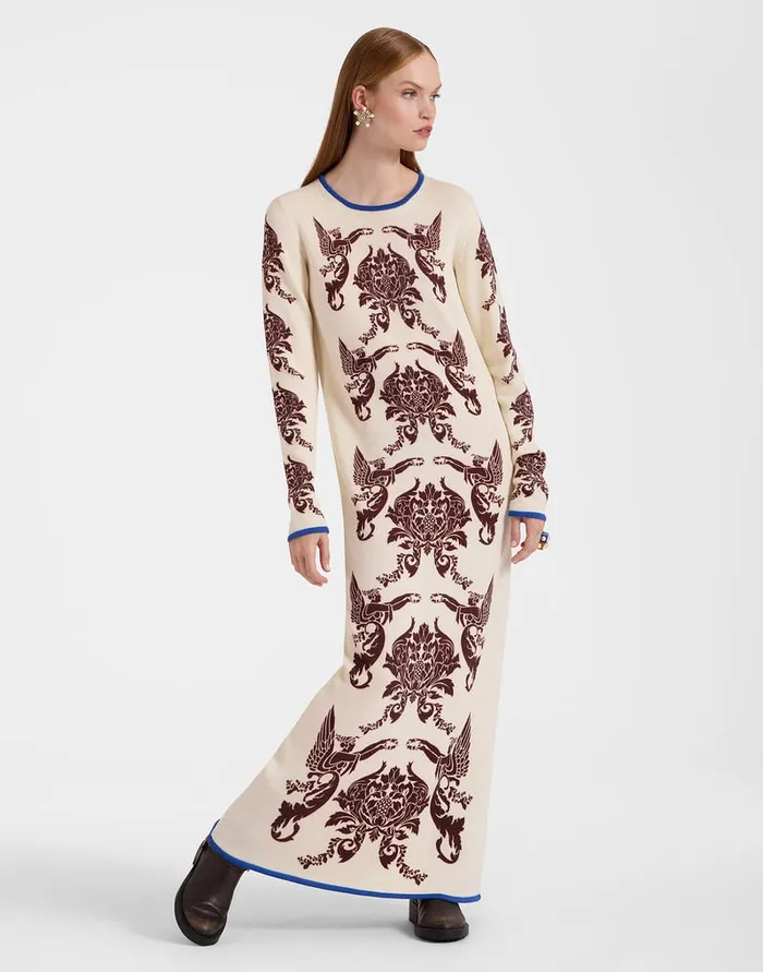 La Doublej Cherubs Knit Dress Cherubs Ivory In Wool Women Knitwear