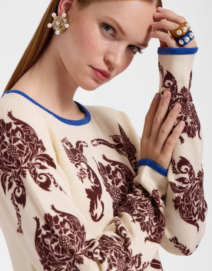 La Doublej Cherubs Knit Dress Cherubs Ivory In Wool Women Knitwear