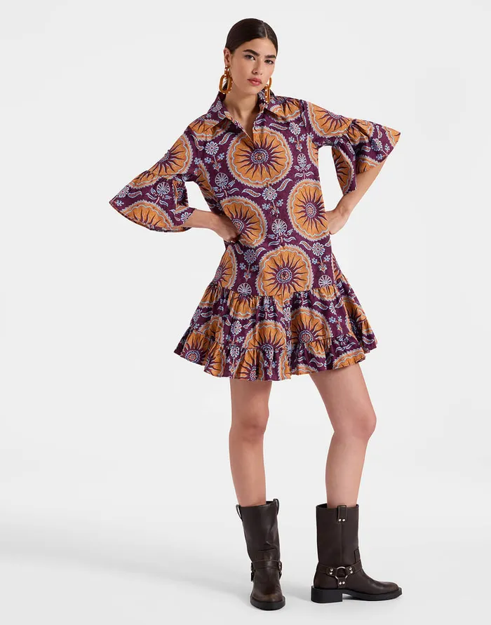 La Doublej Choux Dress Sovereign Purple In Summer Poplin Women Dresses
