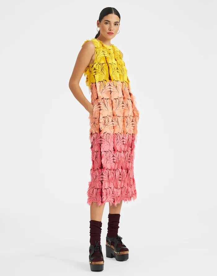 La Doublej Column Dress Jacquard Multicolor In Jacquard Women Dresses