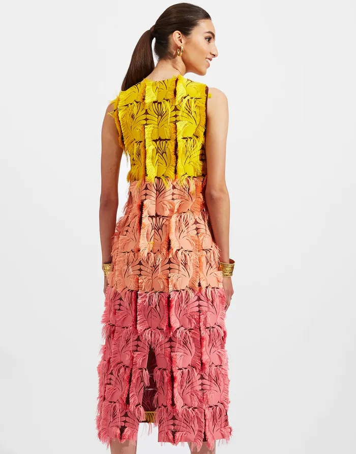 La Doublej Column Dress Jacquard Multicolor In Jacquard Women Dresses