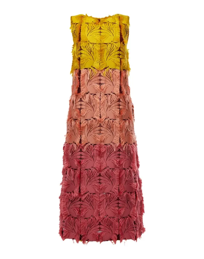 La Doublej Column Dress Jacquard Multicolor In Jacquard Women Dresses