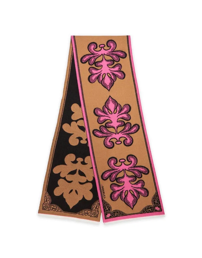 La Doublej Herald Scarf Herald Chocolate In Wool Silk Women Foulards and Scarves