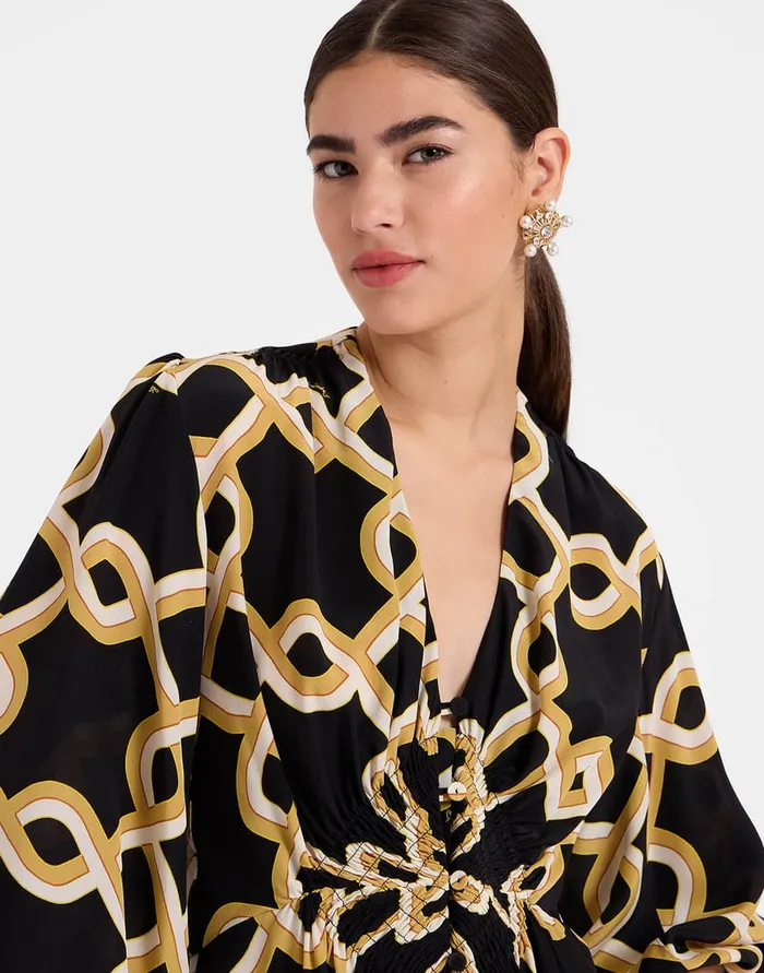 La Doublej Long Camerino Dress Tackle Black In Crepe De Chine Silk Women Party Dressing