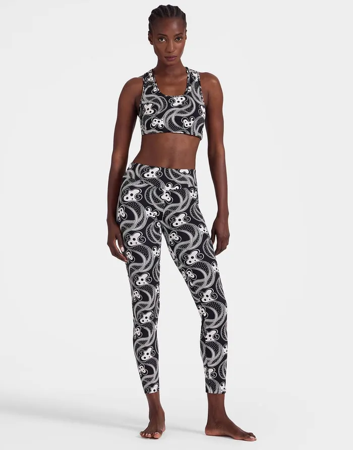La Doublej Magica Leggings Aperol Black and White In Jersey Stretch Women Loungewear