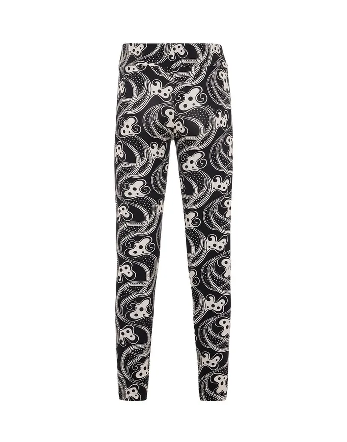 La Doublej Magica Leggings Aperol Black and White In Jersey Stretch Women Loungewear