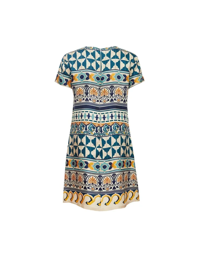 La Doublej Mini Swing Dress Casareale Small Place Cream In Silk Twill Women Dresses