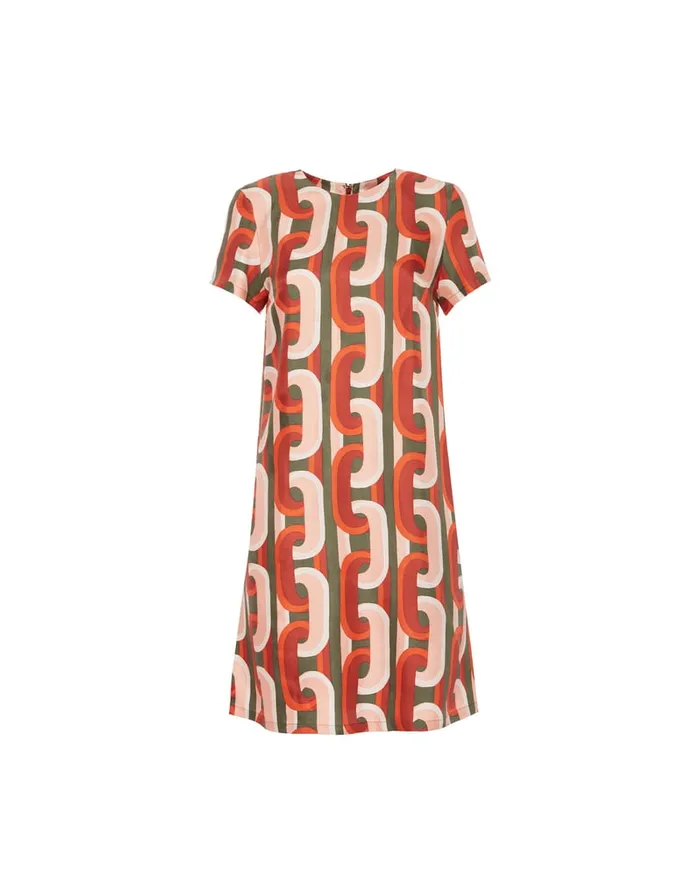 La Doublej Mini Swing Dress Prometheus Pale Pink In Silk Twill Women Dresses