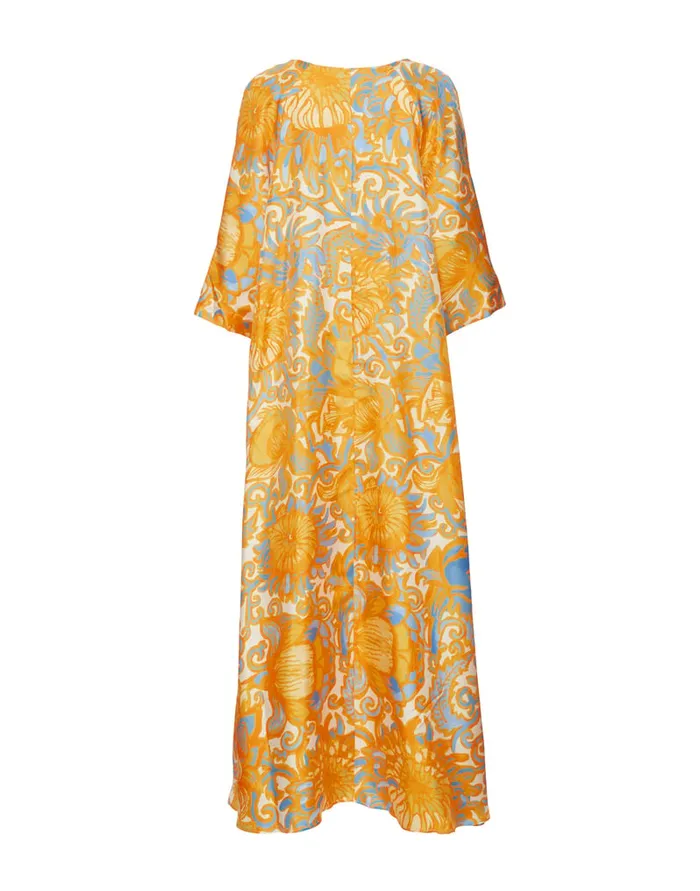 La Doublej Muumuu Dress Anemone Orange In Silk Twill Women Dresses