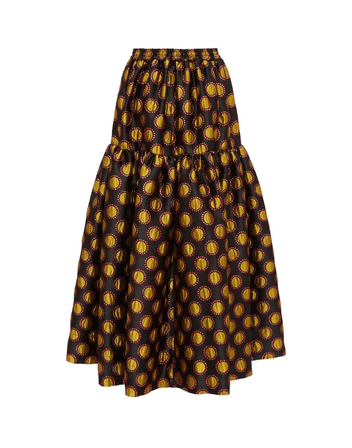 La Doublej Oscar Skirt Winter Sun Black In Jacquard Women Skirts