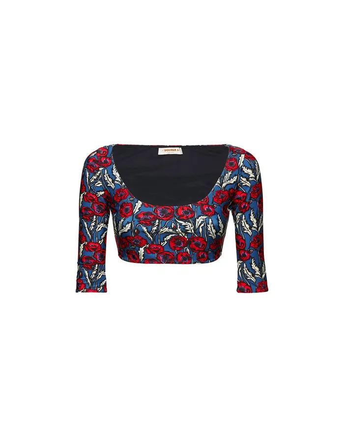 La Doublej Portofino Top Blooms In Lycra Women Swimwear