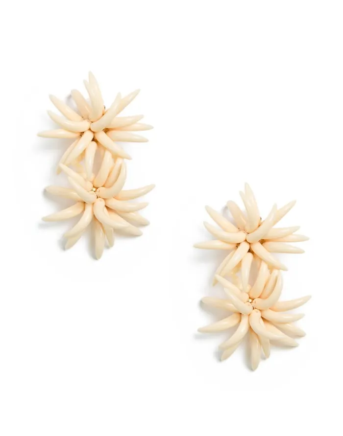 La Doublej Primavera Earrings Solid Ivory In Acrylic Resin Women Jewelry