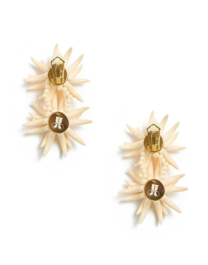 La Doublej Primavera Earrings Solid Ivory In Acrylic Resin Women Jewelry