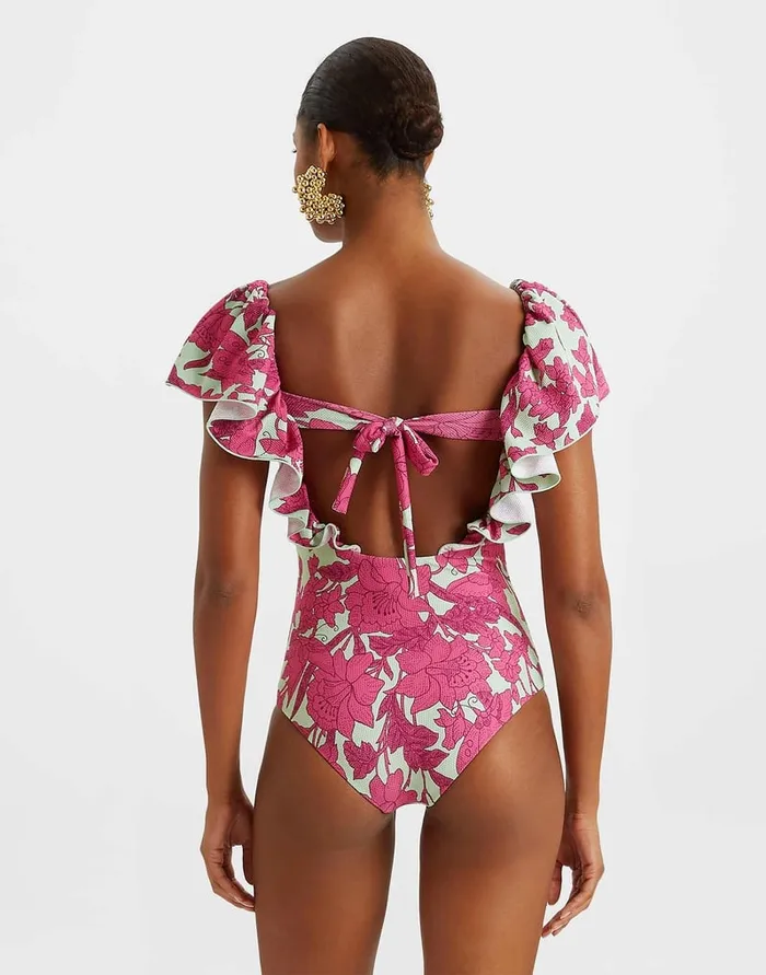 La Doublej Scarlett Swimsuit Lilium Purple In Piquet Lycra Women Swimwear