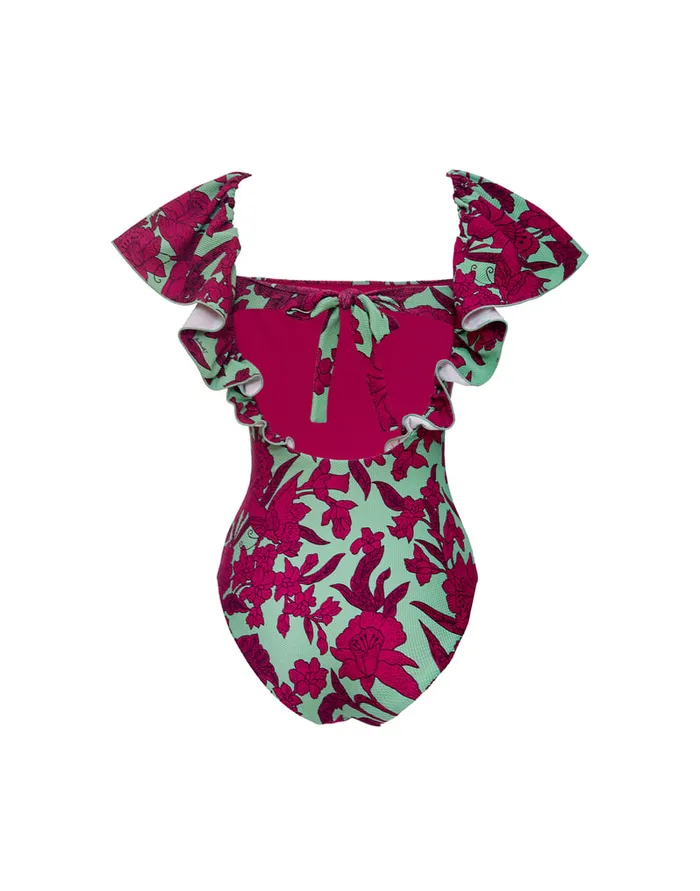 La Doublej Scarlett Swimsuit Lilium Purple In Piquet Lycra Women Swimwear