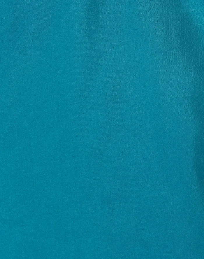 La Doublej Shirt And Sassy Solid Blue Petrol In Washed Silk Women Shirts and Tops