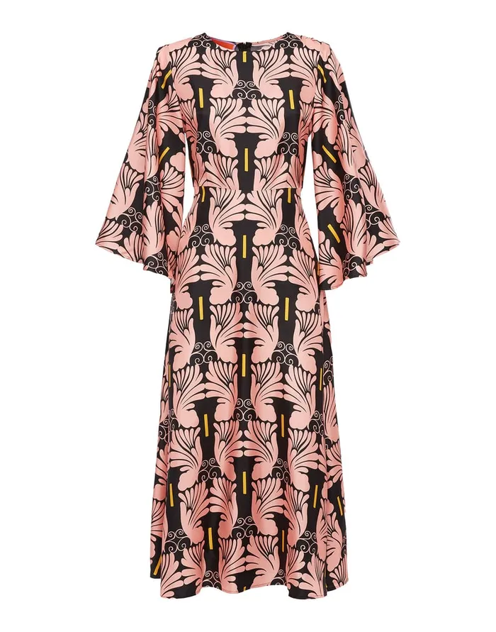 La Doublej Sorella Dress Ali Rosa In Twill Silk Women Dresses