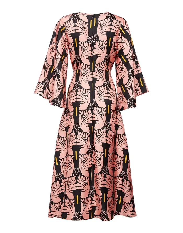 La Doublej Sorella Dress Ali Rosa In Twill Silk Women Dresses