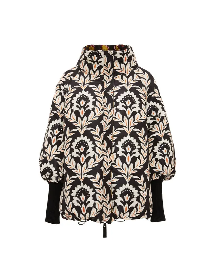 La Doublej St Moritz Reversible Jacket Winter Sun Black In Jacquard Women Outerwear