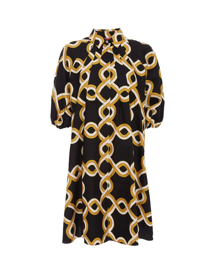 La Doublej Sunburst Dress Tackle Black In Summer Poplin Women Dresses