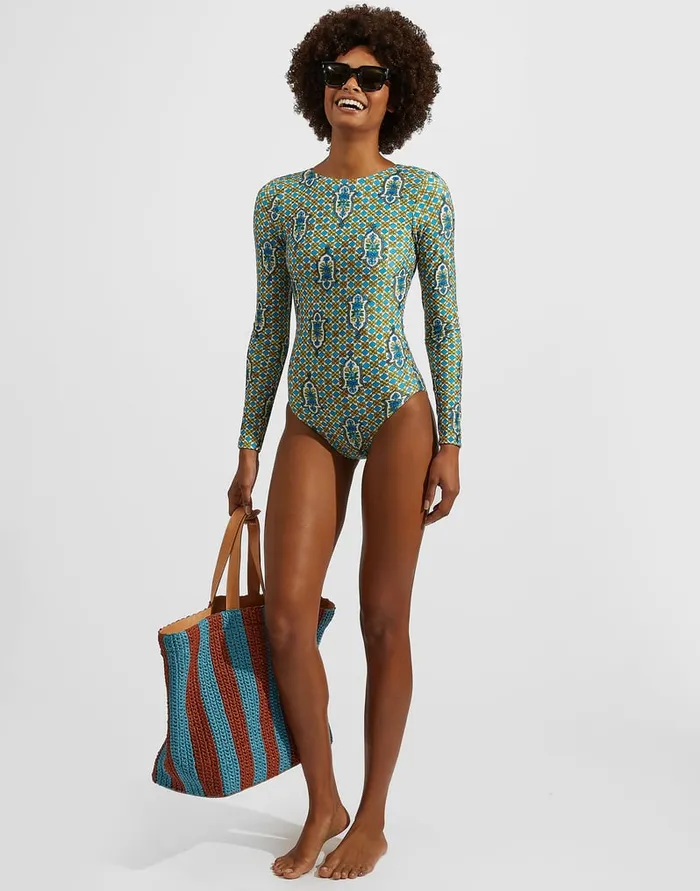 La Doublej Surf Suit Santachiara In Lycra Women Swimwear
