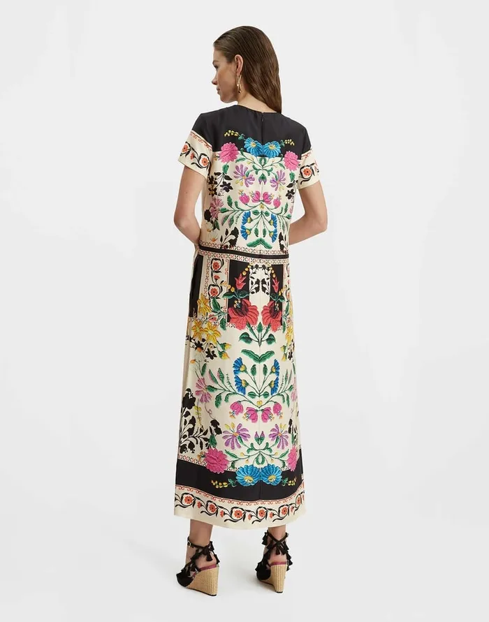 La Doublej Swing Dress Plaza Place Ivory In Silk Twill Women Dresses