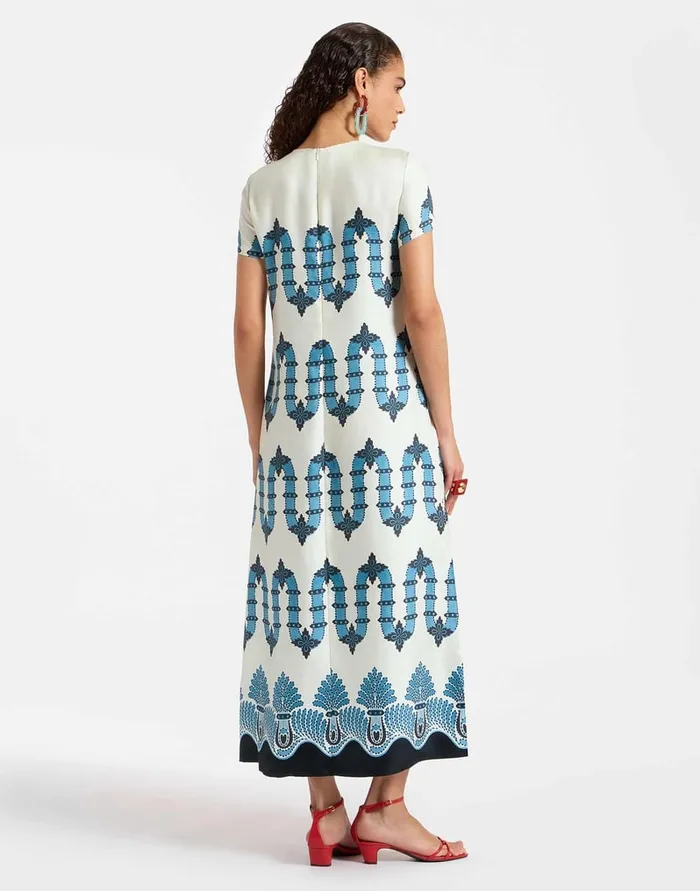 La Doublej Swing Dress Scirocco Place Ivory In Silk Twill Women Dresses