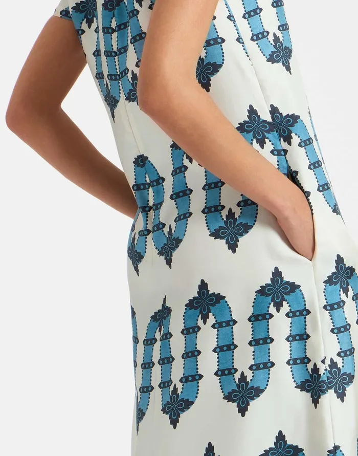 La Doublej Swing Dress Scirocco Place Ivory In Silk Twill Women Dresses