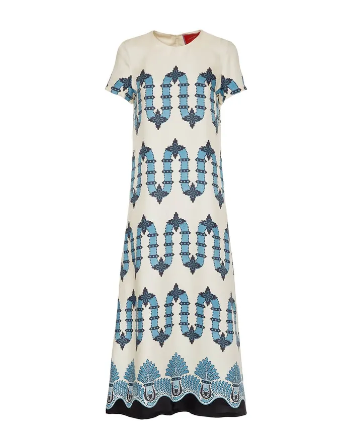 La Doublej Swing Dress Scirocco Place Ivory In Silk Twill Women Dresses
