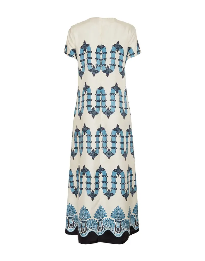 La Doublej Swing Dress Scirocco Place Ivory In Silk Twill Women Dresses