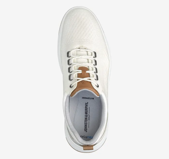 LaceUps Amherst GL1 Sport Hybrid White Coated Knit 8211 Johnston and Murphy Men
