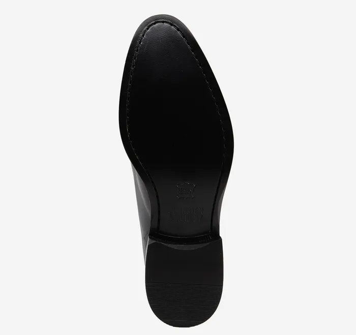 LaceUps Gavney Plain Toe Black Patent 8211 Johnston and Murphy Men