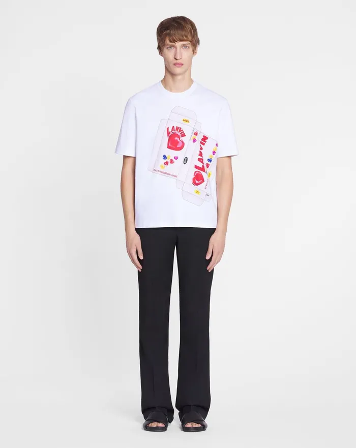 Lanvin Candy Print Straight Fit Tshirt Optic White Women Lanvin TShirts and Sweatshirts Lanvin Candy Print Straight Fit Tshirt Optic White Women Lanvin TShirts and Sweatshirts