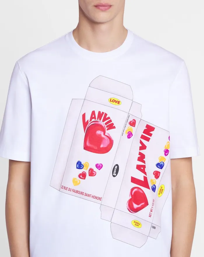Lanvin Candy Print Straight Fit Tshirt Optic White Women Lanvin TShirts and Sweatshirts Lanvin Candy Print Straight Fit Tshirt Optic White Women Lanvin TShirts and Sweatshirts