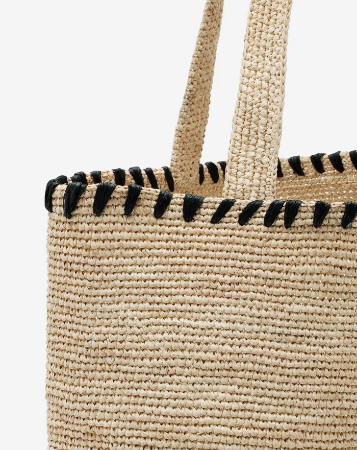 Lanvin Raffia Tote Bag Naturalblack Women Lanvin Tote Bags and Top Handle Bags Lanvin Raffia Tote Bag Naturalblack Women Lanvin Tote Bags and Top Handle Bags