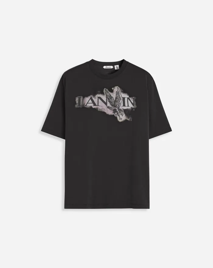 Lanvin X Future Classic Eagle Print Tshirt Black Women Lanvin TShirts and Sweatshirts