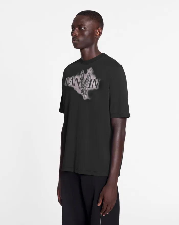 Lanvin X Future Classic Eagle Print Tshirt Black Women Lanvin TShirts and Sweatshirts