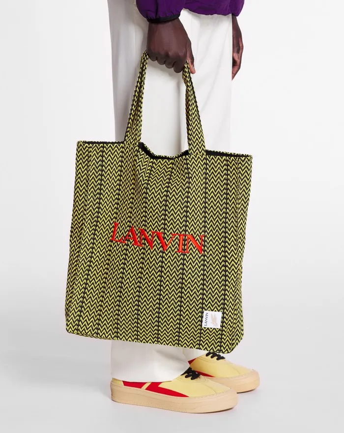 Lanvin X Future Curb Cotton Tote Bag Blackcorn Women Lanvin Tote Bags and Top Handle Bags Lanvin X Future Curb Cotton Tote Bag Blackcorn Women Lanvin Tote Bags and Top Handle Bags