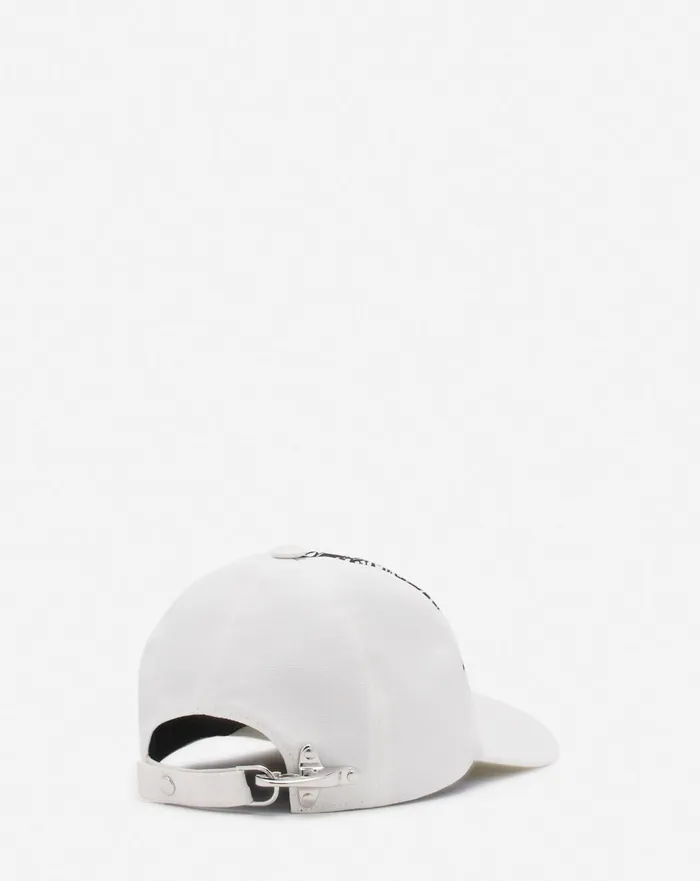 Lanvin X Future Eagle Cotton Cap Off White Black Women Lanvin Hats