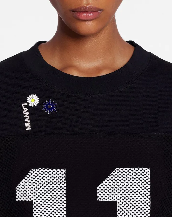 Lanvin X Future Loosefit Mesh Tshirt Black Women Lanvin TShirts and Sweatshirts Lanvin X Future Loosefit Mesh Tshirt Black Women Lanvin TShirts and Sweatshirts