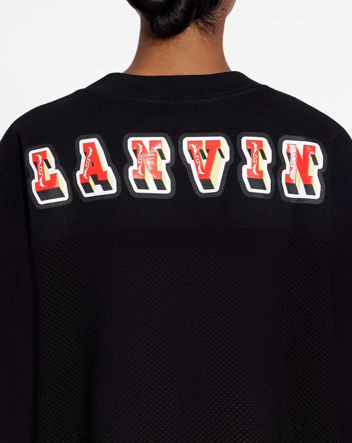 Lanvin X Future Loosefit Mesh Tshirt Black Women Lanvin TShirts and Sweatshirts Lanvin X Future Loosefit Mesh Tshirt Black Women Lanvin TShirts and Sweatshirts
